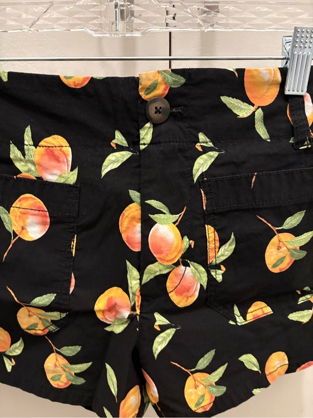 Maeve by Anthropologie The Colette Peach Print High-Waisted Shorts Size 24 - Picture 5 of 16